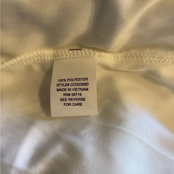 NWOT NY Collection Short Sleeve Belted Swiss Dot Dress Size Petite Large - Picture 2 of 4